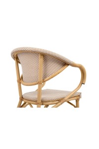 Krzesło ogrodowe CAFE BISTRO PARIS ARM    beżowe rattan