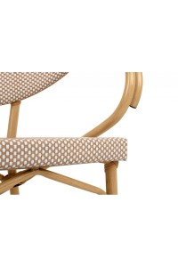 Krzesło ogrodowe CAFE BISTRO PARIS ARM    beżowe rattan