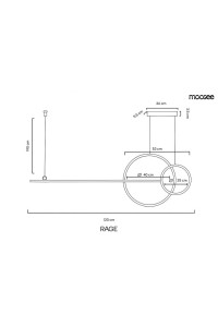 MOOSEE lampa wisząca RAGE złota