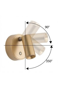 Lampa ścienna SHP PICKET złota