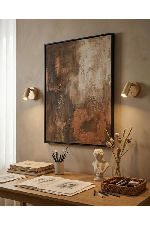 Lampa ścienna SHP PICKET złota