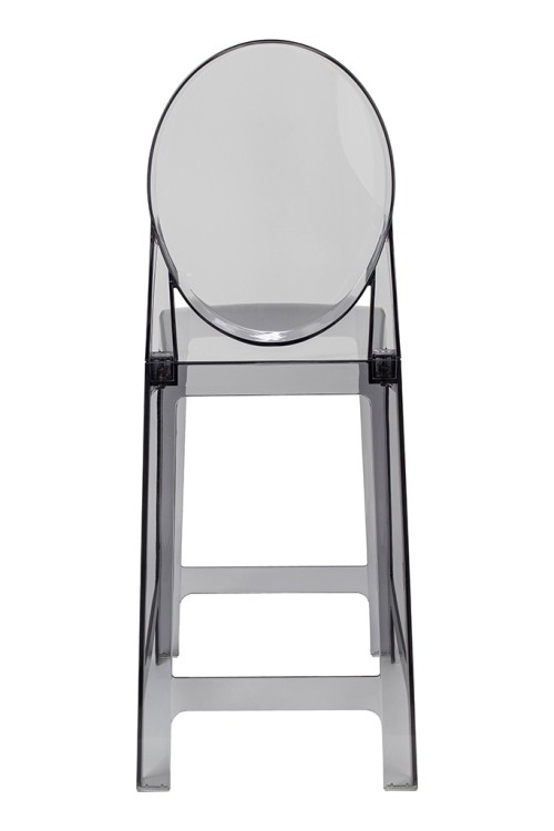 Krzesło barowe VICTORIA 65 cm dymione - poliwęglan