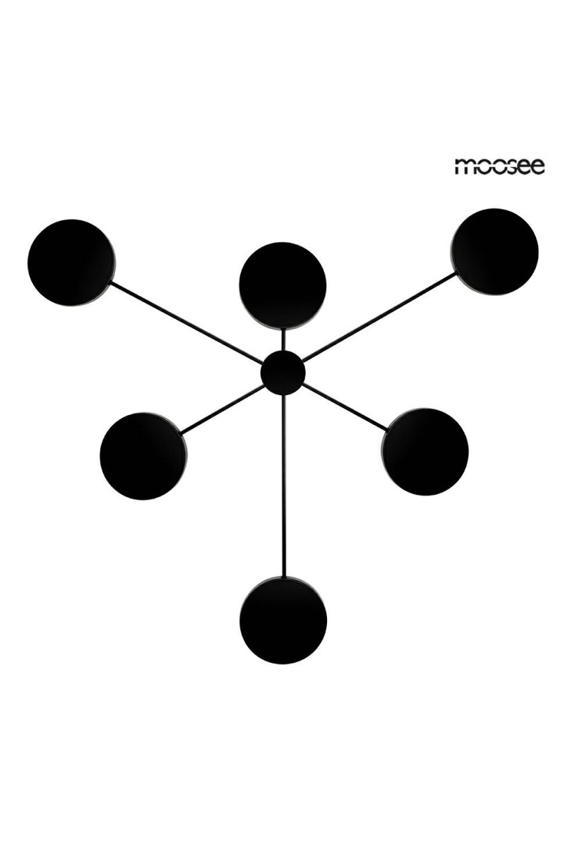 MOOSEE lampa ścienna SHADOW 6 czarna