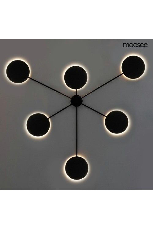 MOOSEE lampa ścienna SHADOW 6 czarna