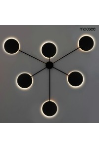 MOOSEE lampa ścienna SHADOW 6 czarna