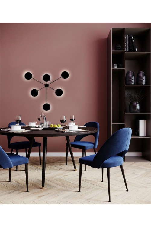 MOOSEE lampa ścienna SHADOW 6 czarna