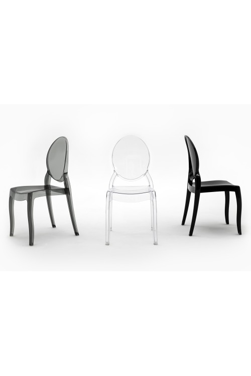 Krzesło ELIZABETH czarne - poliwęglan
