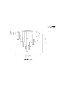 MOOSEE lampa sufitowa / plafon ORGANO 60  złota