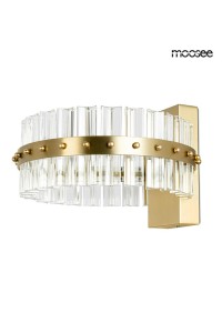 MOOSEE lampa ścienna SATURNUS WALL złota - LED, kryształ, stal szczotkowana
