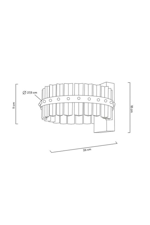 MOOSEE lampa ścienna SATURNUS WALL złota - LED, kryształ, stal szczotkowana