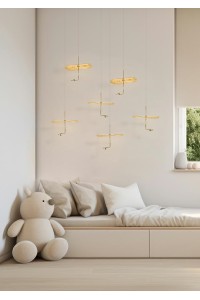 MOOSEE lampa wisząca LEAFS złota