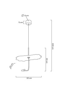 MOOSEE lampa wisząca LEAFS złota