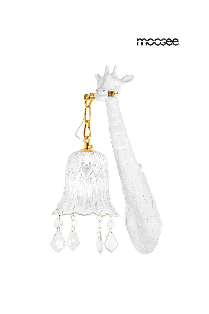 MOOSEE lampa ścienna GIRAFFE biała