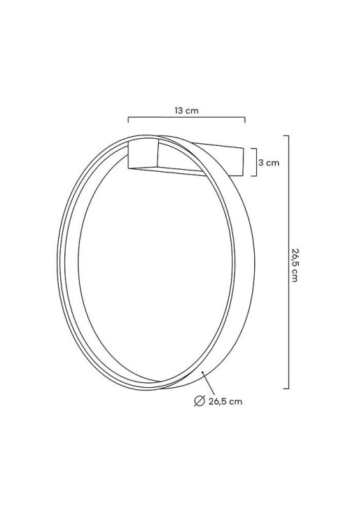 MOOSEE lampa ścienna CIRCLE WALL złota