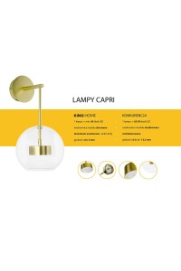 MOOSEE lampa ścienna CAPRI WALL 6 złota