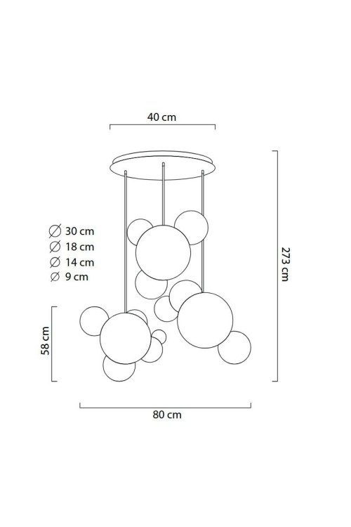 MOOSEE lampa wisząca CAPRI DISC 3 złota