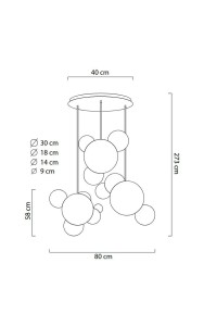 MOOSEE lampa wisząca CAPRI DISC 3 złota