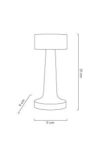 Lampa biurkowa LEE złota - wbudowana bateria, LED