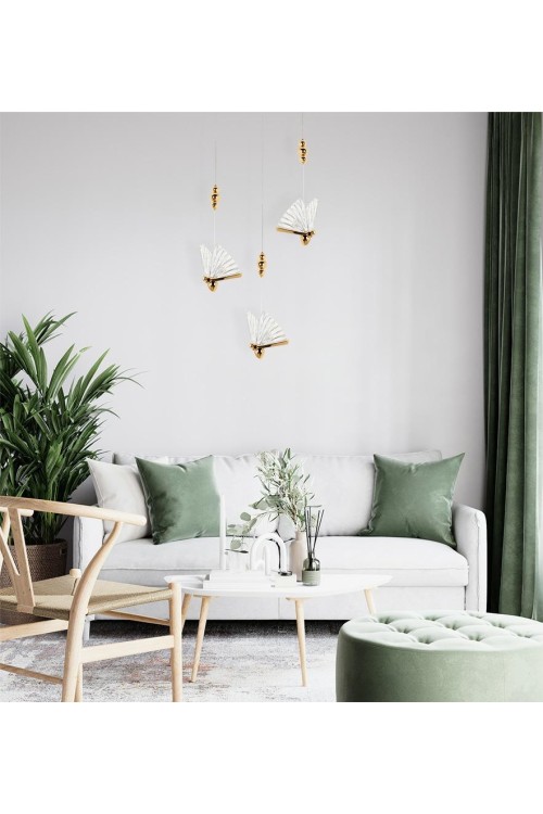 MOOSEE lampa wisząca BUTTERFLY M złota
