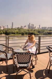 Krzesło ogrodowe CAFE AZURE biały /       czarny