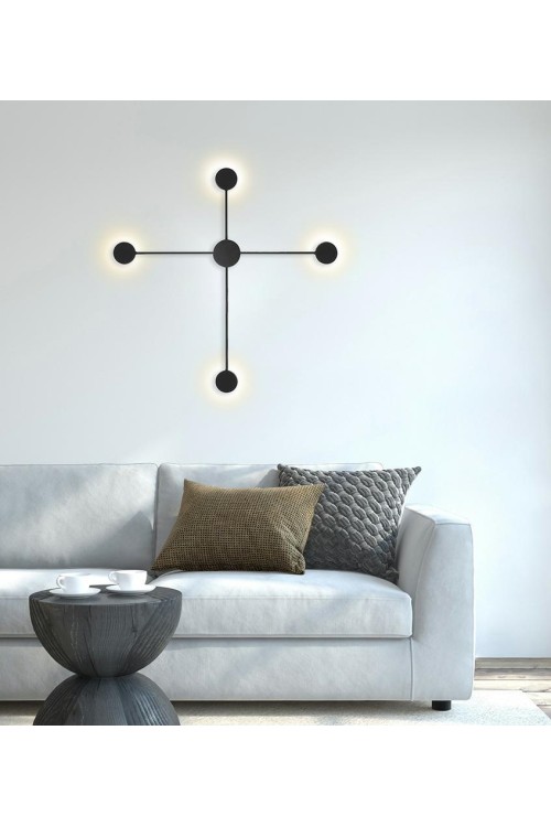 MOOSEE lampa ścienna SHADOW 4 CLOSE czarna