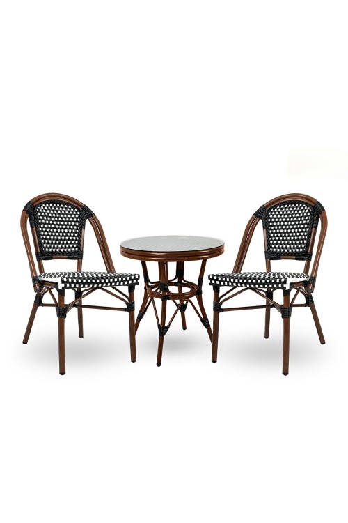 Krzesło ogrodowe CAFE PARIS brązowe       rattan