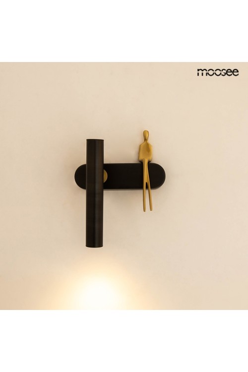 MOOSEE lampa ścienna BOY TUBE L czarna