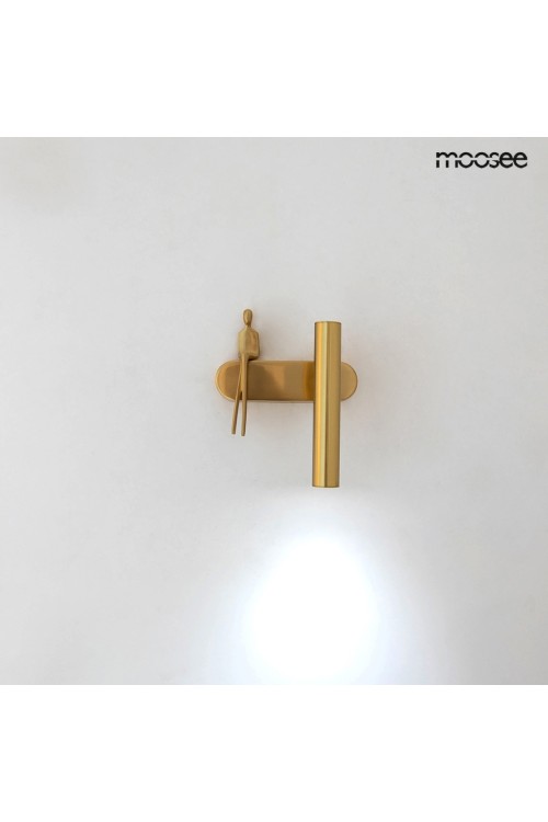 MOOSEE lampa ścienna BOY TUBE R złota