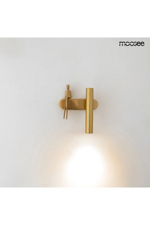 MOOSEE lampa ścienna BOY TUBE R złota