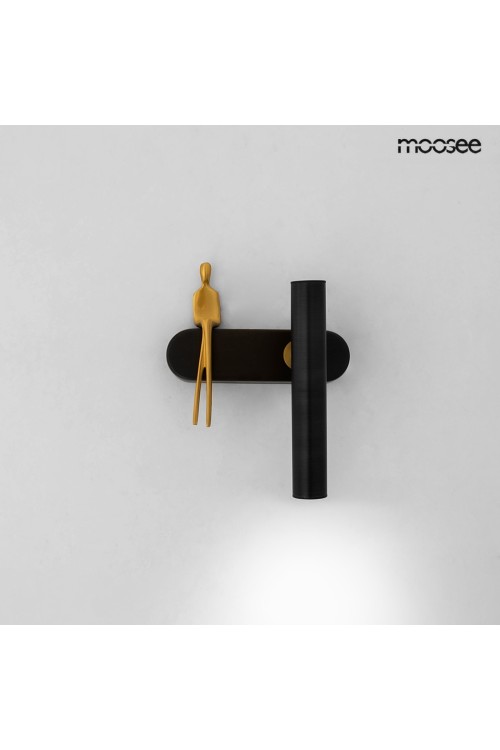 MOOSEE lampa ścienna BOY TUBE R czarna