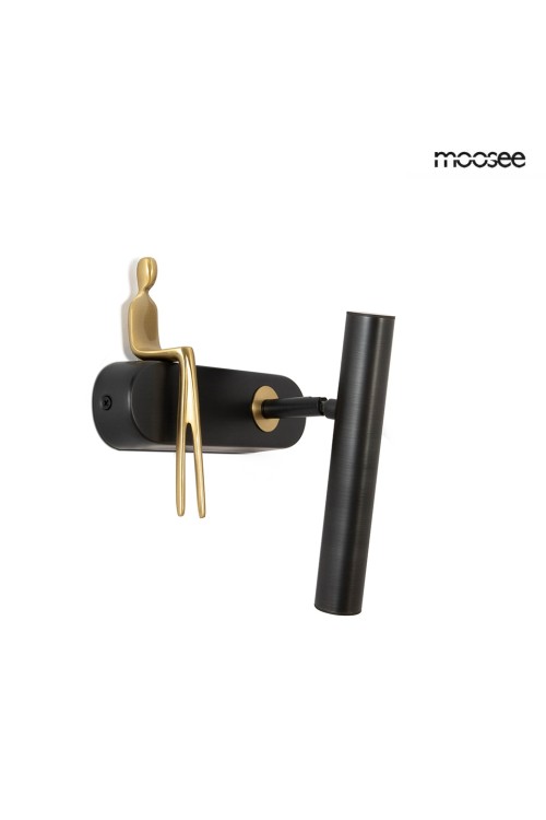 MOOSEE lampa ścienna BOY TUBE R czarna