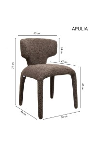 Krzesło APULIA brązowe
