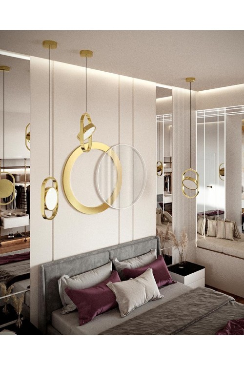 MOOSEE lampa wisząca SPINNER 19 złota