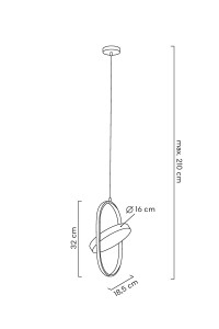 MOOSEE lampa wisząca SPINNER 19 złota
