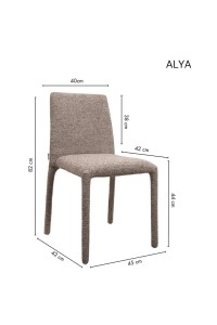 Krzesło ALYA brązowe