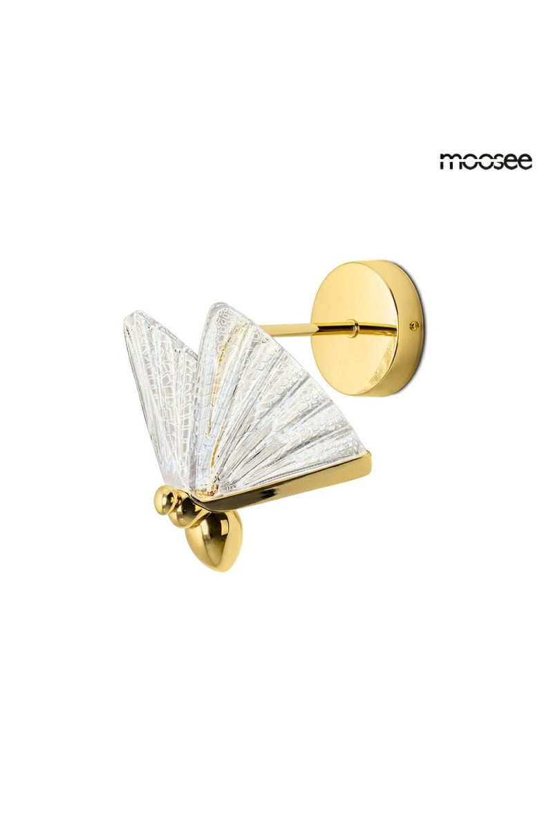 MOOSEE lampa ścienna BUTTERFLY S złota
