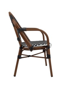 Krzesło ogrodowe CAFE PARIS ARM brązowe   rattan