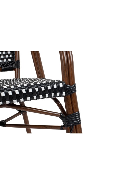 Krzesło ogrodowe CAFE PARIS ARM brązowe   rattan