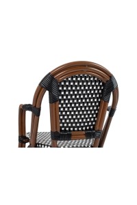 Krzesło ogrodowe CAFE PARIS ARM brązowe   rattan