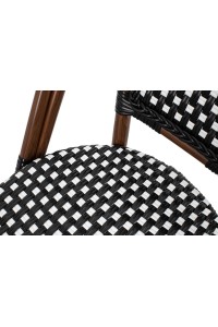 Krzesło ogrodowe CAFE PARIS ARM brązowe   rattan