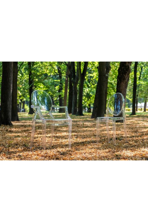 Krzesło LOUIS transparentne - poliwęglan