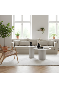 Zestaw 2 stolików kawowych matello nowoczesny funkcjonalny w designerskiej formie kaszmir