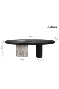 MaMaison stół jadalniany ATLANTE 240      marmur / drewno mango