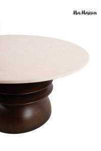 MaMaison stolik kawowy RONDA 80 drewno    mango / marmur