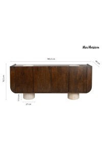 MaMaison komoda PAGODA 180 brązowa /      drewno mango