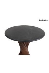 MaMaison stolik TANGO 45 czarny marmur    / drewno mango