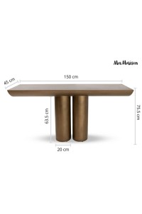 MaMaison konsola TIDAL 150 złota