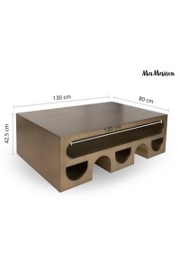 MaMaison stolik kawowy VECTOR 130         szczotkowane złoto