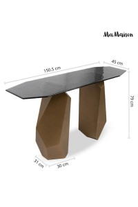 MaMaison konsola CELESTE 150 złota /      czarna