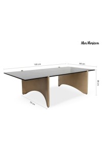 MaMaison stolik kawowy MANTA 130 czarny   / złoty